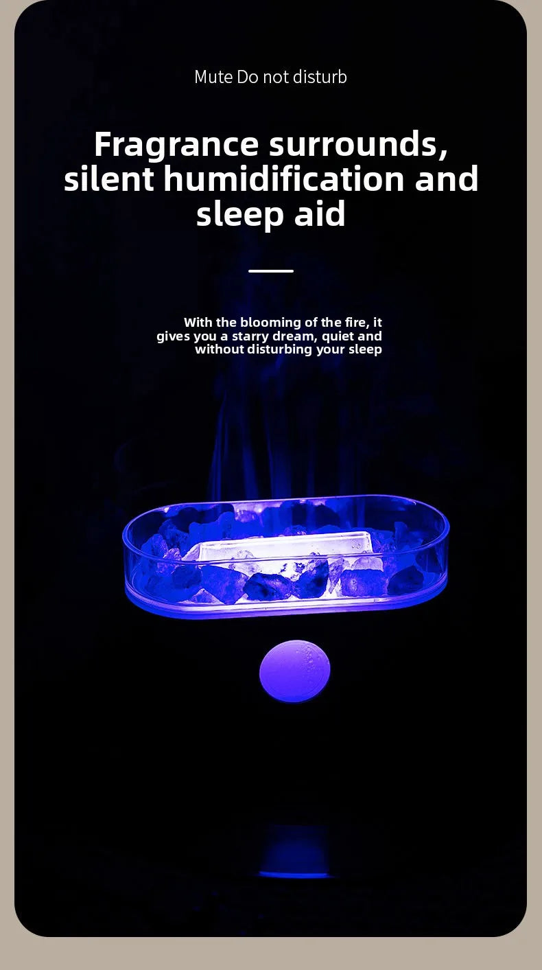 Hot Sale Low Price Customizable Logo Packaging Crystal Rock Aromatherapy Diffuser Humidifier Household 1 Year Plastic Essential