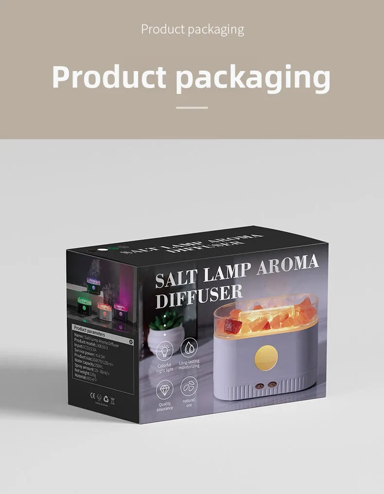 Hot Sale Low Price Customizable Logo Packaging Crystal Rock Aromatherapy Diffuser Humidifier Household 1 Year Plastic Essential