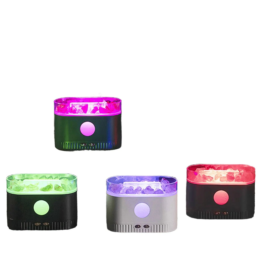 Hot Sale Low Price Customizable Logo Packaging Crystal Rock Aromatherapy Diffuser Humidifier Household 1 Year Plastic Essential