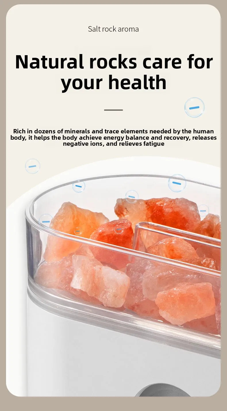 Hot Sale Low Price Customizable Logo Packaging Crystal Rock Aromatherapy Diffuser Humidifier Household 1 Year Plastic Essential