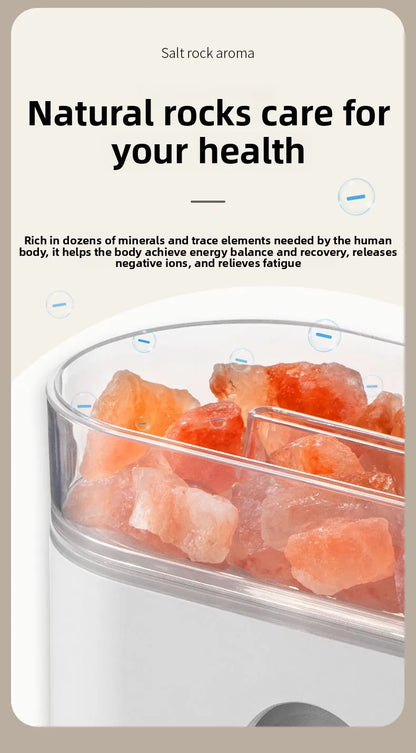 Hot Sale Low Price Customizable Logo Packaging Crystal Rock Aromatherapy Diffuser Humidifier Household 1 Year Plastic Essential