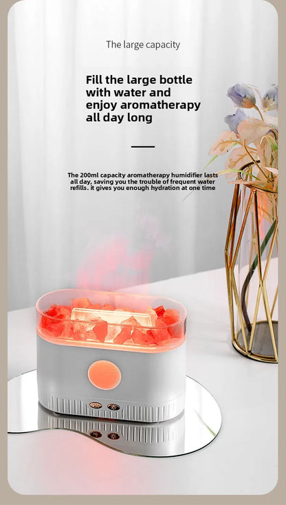 Hot Sale Low Price Customizable Logo Packaging Crystal Rock Aromatherapy Diffuser Humidifier Household 1 Year Plastic Essential